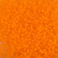 Miyuki Delica Seed Bead 11/0 Matte Transparent Orange 2-inch Tube DB744