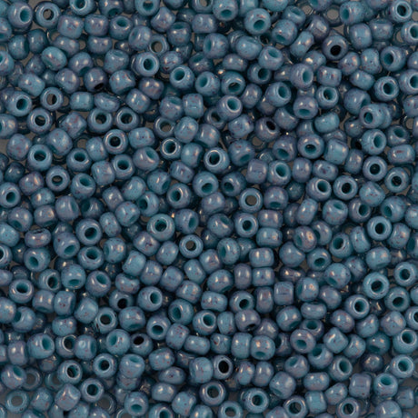 50g Toho Round Seed Bead 11/0 Opaque Turquoise Amethyst Marbled (1206)