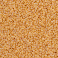 50g Toho Round Seed Bead 11/0 Transparent Matte Amber AB (162F)