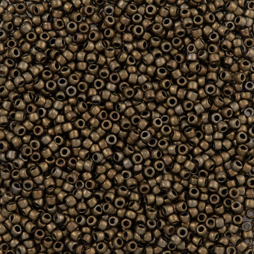 50g Toho Round Seed Bead 11/0 Bronze Antique Gold (225)