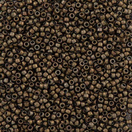 50g Toho Round Seed Bead 11/0 Bronze Antique Gold (225)