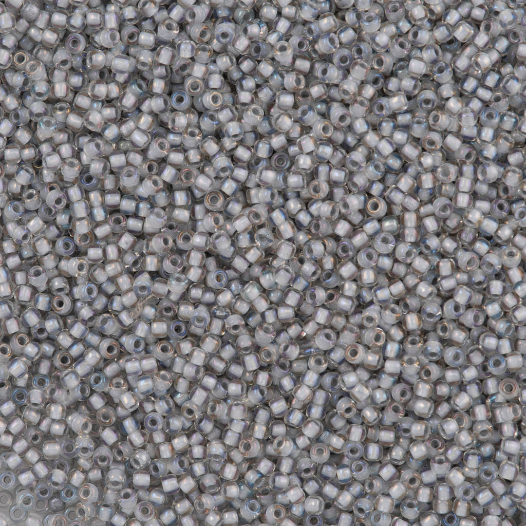 50g Toho Round Seed Beads 11/0 Inside Color Lined Gray (261)
