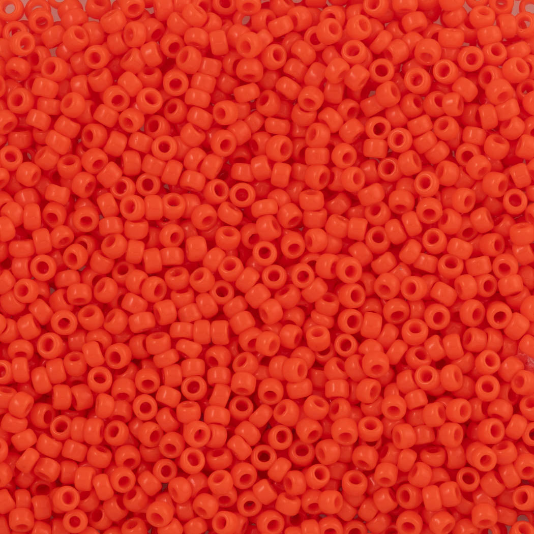Toho Round Seed Bead 15/0 Opaque Orange (50)