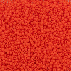 Toho Round Seed Bead 15/0 Opaque Orange 2.5-inch Tube (50)