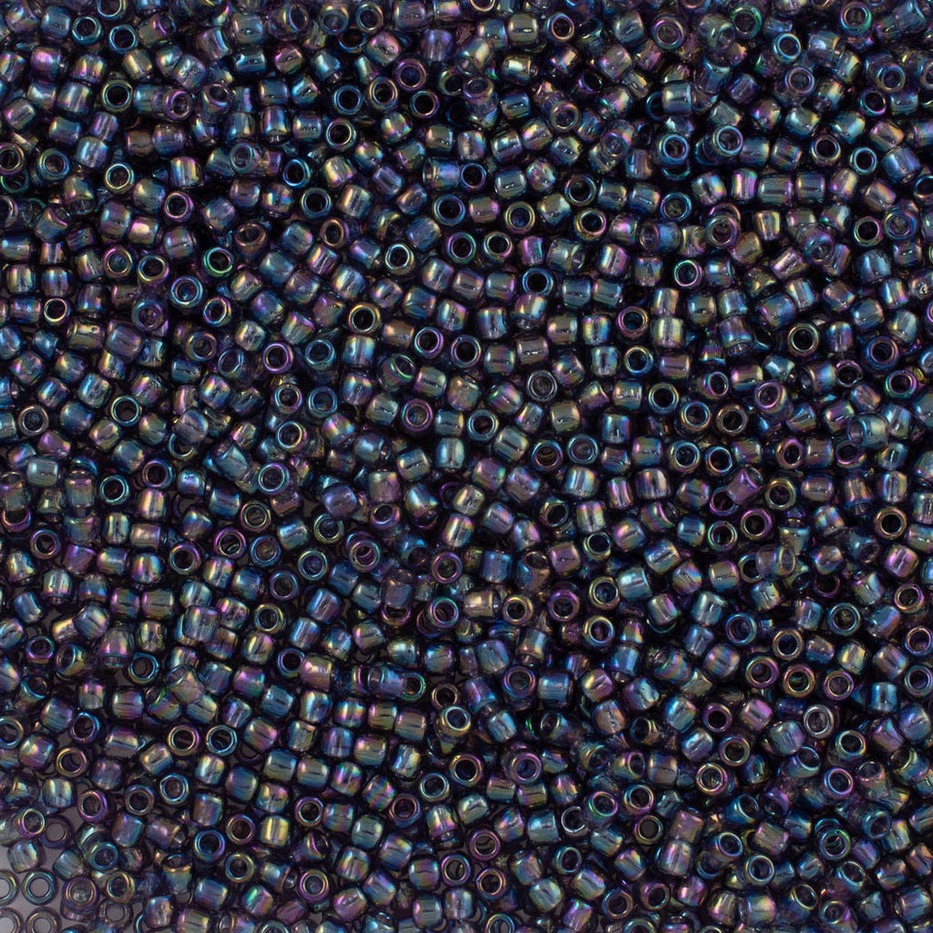 50g Toho Round Seed Beads 6/0 Transparent Tanzanite AB (166D)