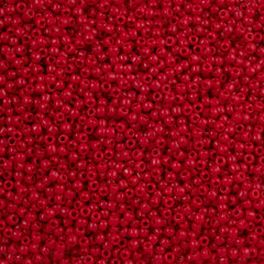 Toho Round Seed Beads 6/0 Opaque Red 2.5-inch tube (45)