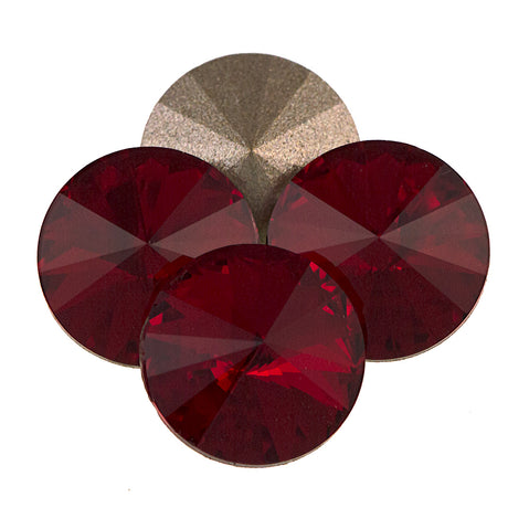 Four TRUE CRYSTAL 14mm Rivoli Siam (208)