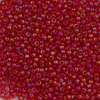 Toho Round Seed Bead 11/0 Transparent Siam Ruby AB (165B)