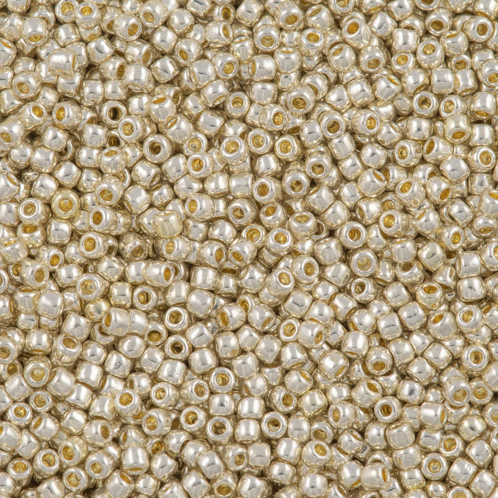 50g Toho Round Seed Bead 11/0 PermaFinish Galvanized Aluminum (558PF)