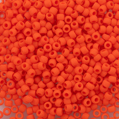 Toho Round Seed Bead 11/0 Opaque Matte Orange 2.5-inch Tube (50F)