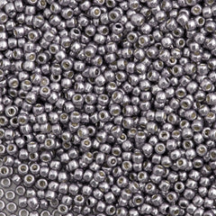 Toho Round Seed Bead 11/0 PermaFinish Galvanized Gunmetal Grey 2.5-inch Tube (568PF)