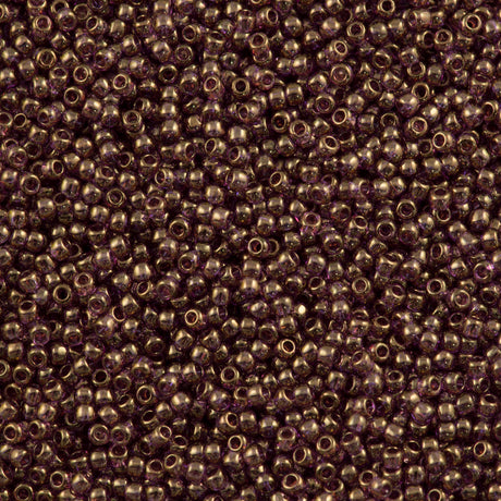 Toho Round Seed Bead 11/0 Transparent Light Amethyst Gold Luster (203)