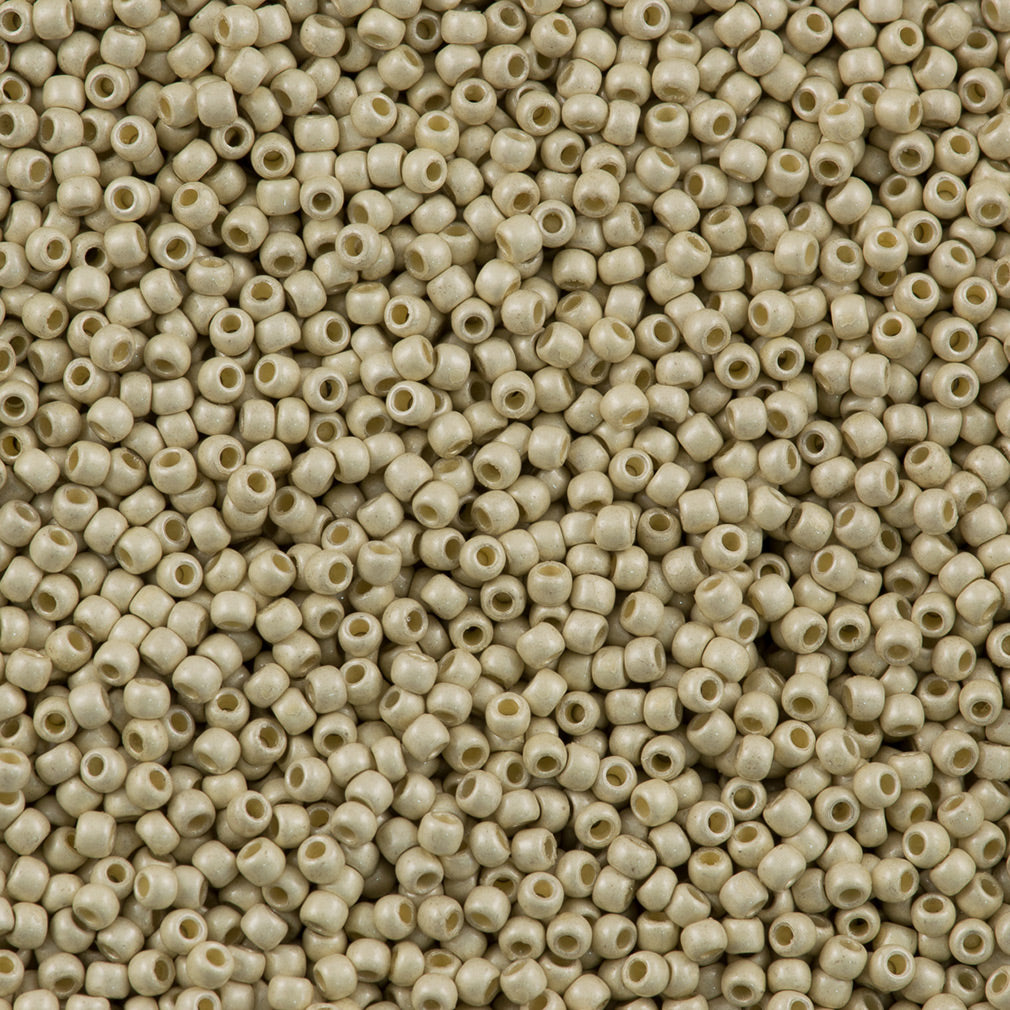 50g Toho Round Seed Bead 8/0 PermaFinish Matte Galvanized Aluminum (558PFF)