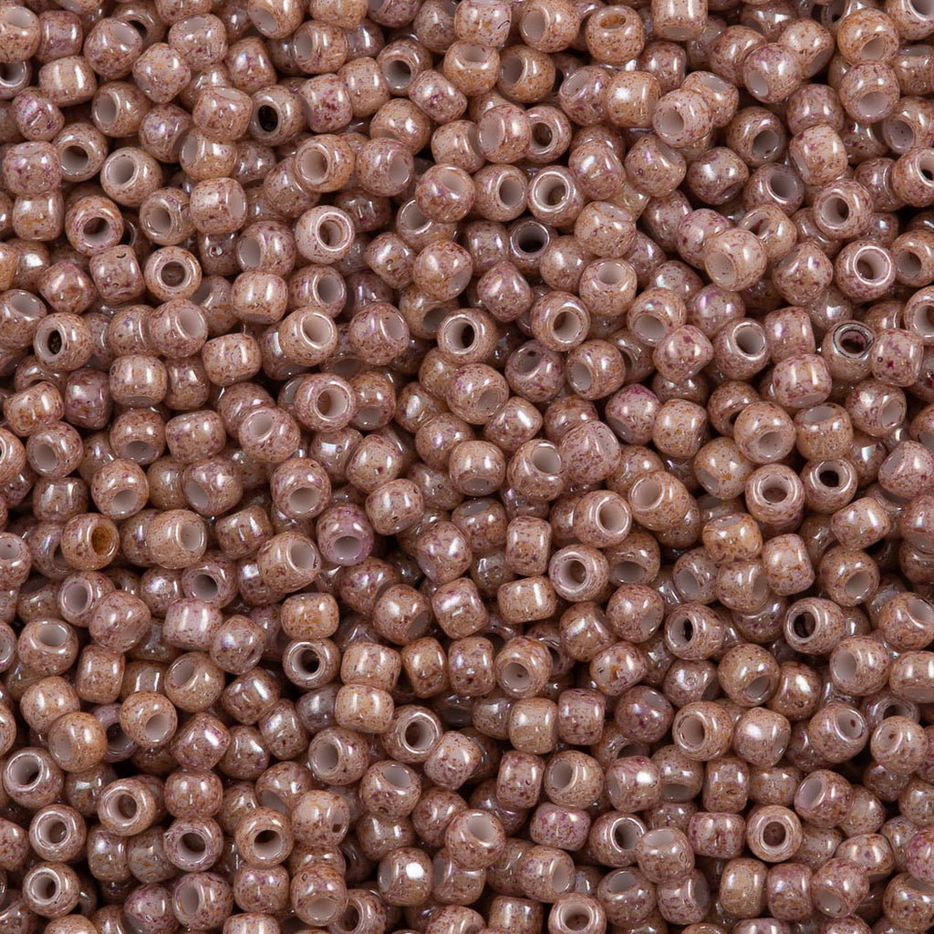 Toho Round Seed Bead 8/0 Opaque Beige Pink Marbled (1201)