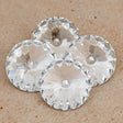 Four TRUE CRYSTAL 14mm Rivoli Crystal (001)