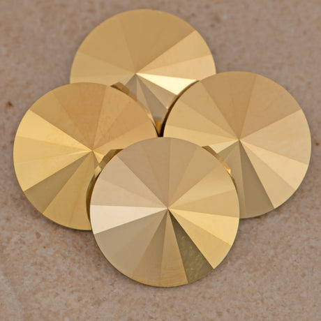 Four TRUE CRYSTAL 14mm Rivoli Aurum (001AUR)