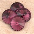 Four TRUE CRYSTAL 12mm Rivoli Amethyst (204)
