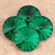 Four TRUE CRYSTAL 14mm Rivoli Majestic Green (336)
