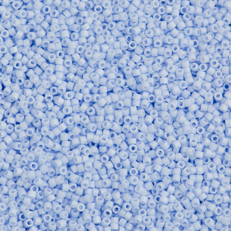 Miyuki Delica Seed Bead 11/0 Opaque Matte Arctic Blue AB 2-inch Tube DB1527