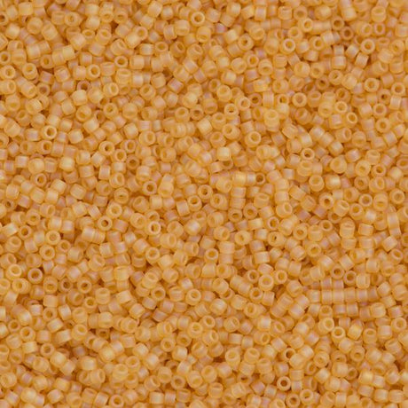 25g Miyuki Delica Seed Bead 11/0 Matte Transparent Light Topaz AB DB852
