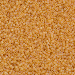 Miyuki Delica Seed Bead 11/0 Matte Transparent Topaz AB 2-inch Tube DB852