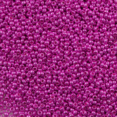 50g Czech Seed Bead 10/0 Metallic Dyed Pink (18377)