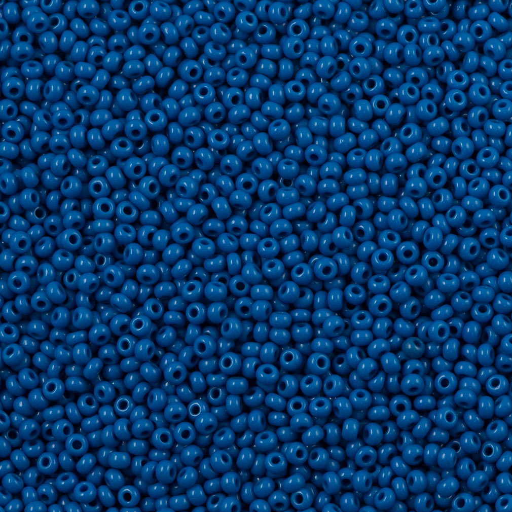 50g Czech Seed Bead 10/0 Opaque Admiral Blue (33210)
