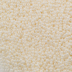 50g Czech Seed Bead 10/0 Ceylon Pearl White (47102)