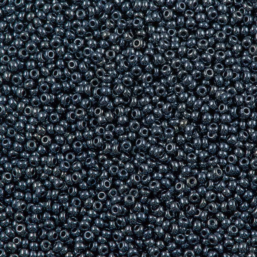 50g Czech Seed Bead 10/0 Gunmetal (49102)