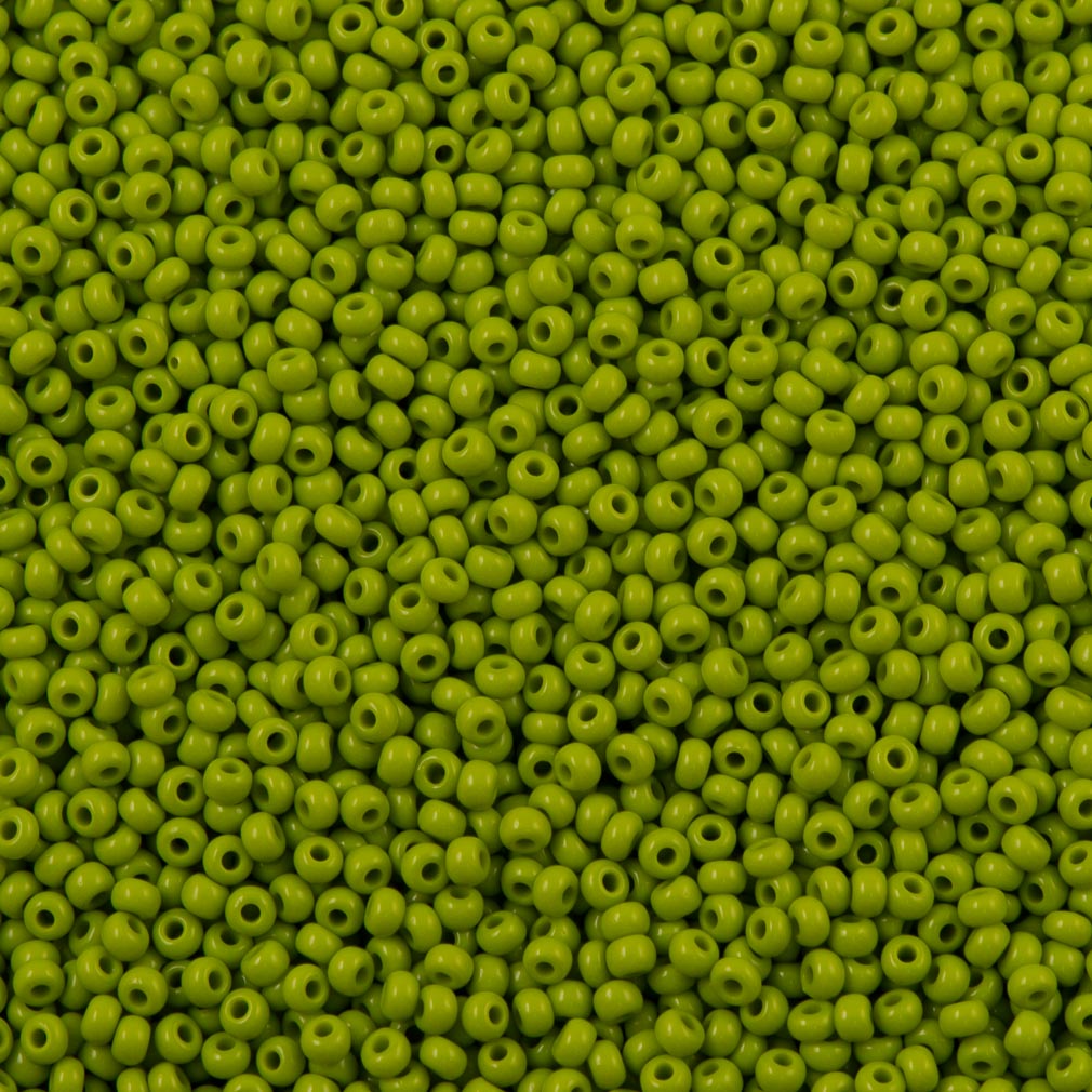 50g Czech Seed Bead 10/0 Opaque Olive (53430)