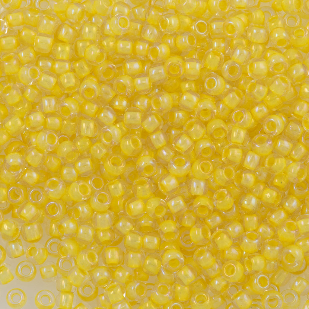 Toho Round Seed Bead 11/0 Inside Color Lined Yellow (192)