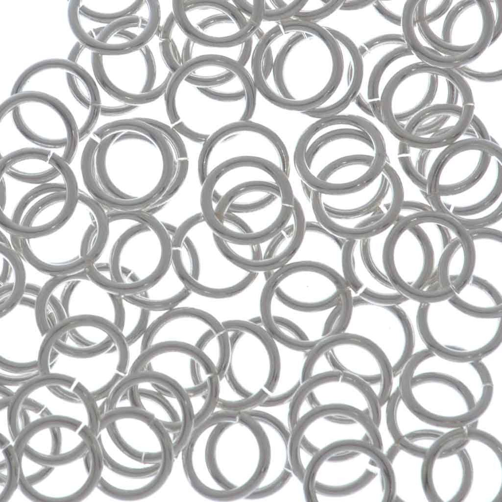 100pc Jump Ring 6mm Sterling Silver I.D. 4.4mm
