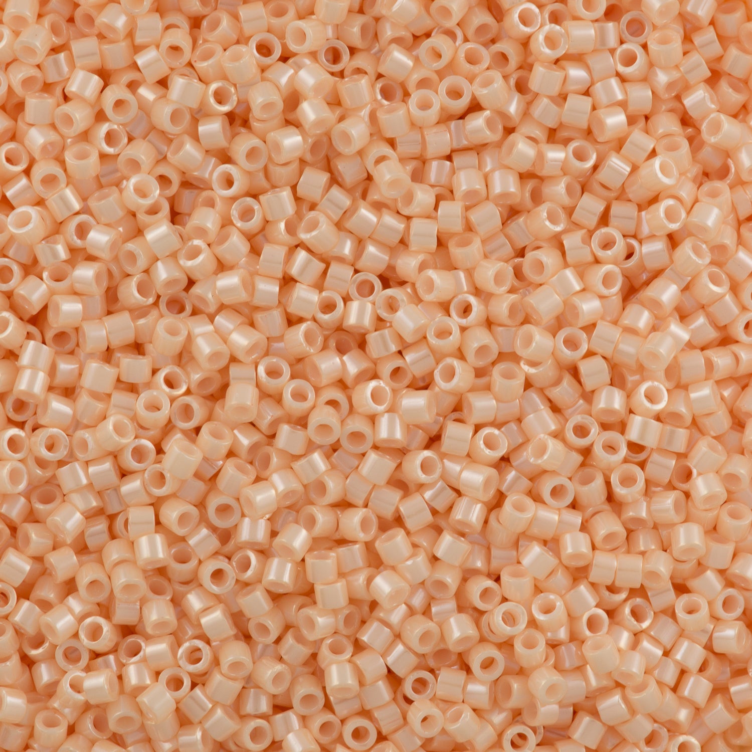 Miyuki Delica Seed Bead 8/0 Opaque Peach and Cream Glazed Luster