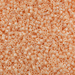 Miyuki Delica Seed Bead 8/0 Opaque Peach and Cream Glazed Luster 6.7g Tube DBL1532