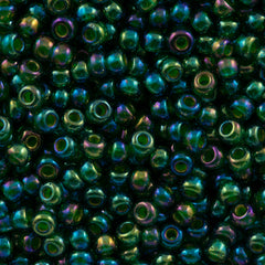 Miyuki Round Seed Bead 6/0 Emerald Lined Aqua AB 20g Tube (354)