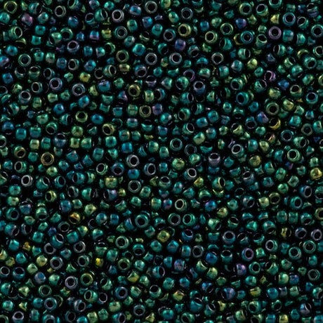 Toho Round Seed Bead 8/0 Higher Metallic June Bug 5.5-inch tube (506)