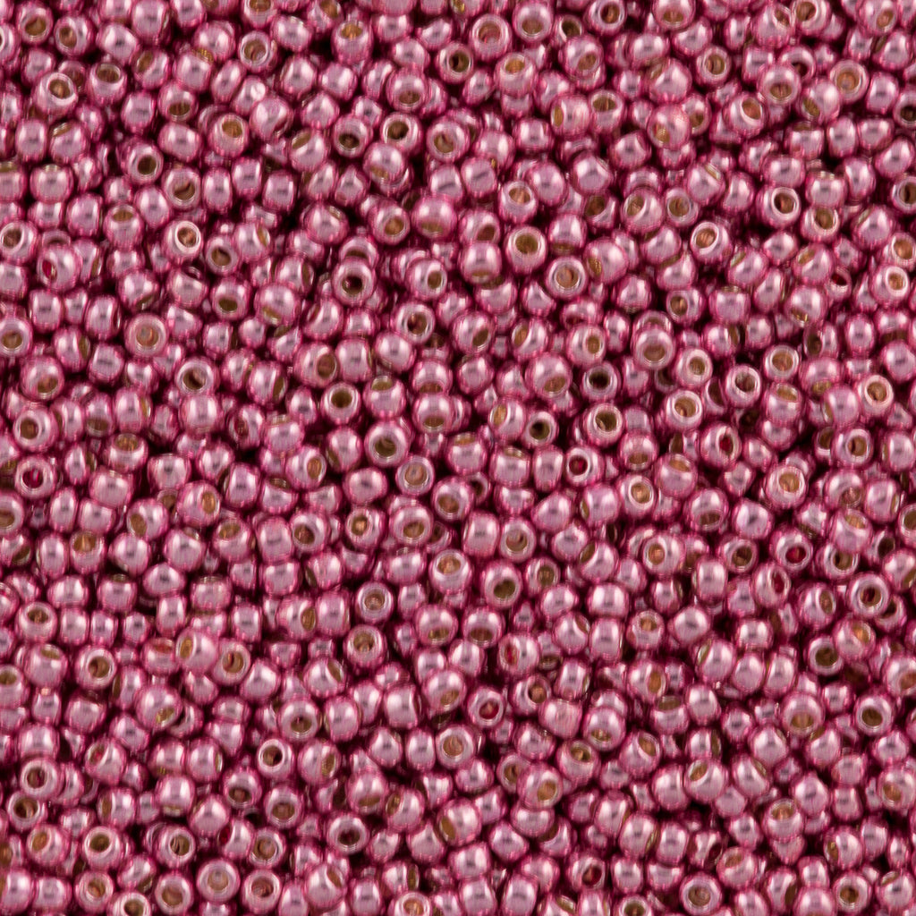 Toho Round Seed Bead 15/0 Permanent Finish Galvanized Pink Lilac 2.5-inch Tube (553PF)