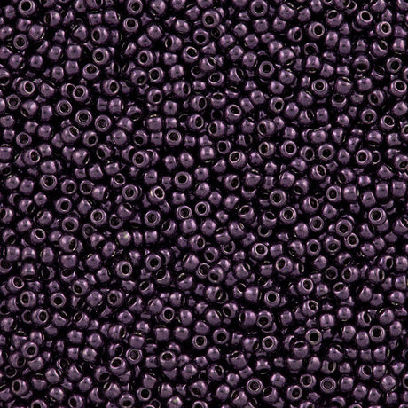 50g Toho Round Seed Beads 11/0 Higher Metallic Violet (607)