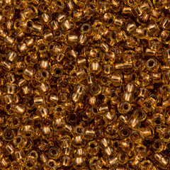 Toho Round Seed Bead 6/0 Copper Lined Light Topaz 5.5-inch tube (744)