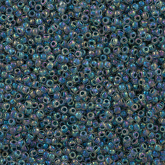 Toho Round Seed Bead 15/0 Inside Color Lined Montana Blue AB 2.5-inch Tube (773)