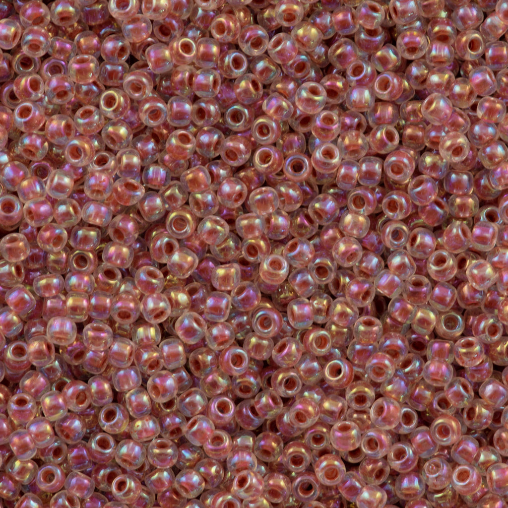 Toho Round Seed Bead 6/0 Inside Color Lined Sandstone AB 2.5-inch tube (784)