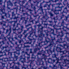 Toho Round Seed Bead 6/0 Aqua Inside Color Lined Bubble Gum Pink 2.5-inch tube (937)