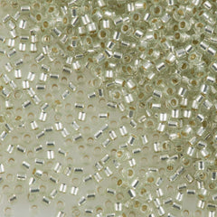 25g Miyuki Delica Seed Bead 11/0 Silver Lined Crystal Glazed Light Lime DB1431