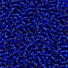 50g Toho Round Seed Bead 11/0 Silver Lined Cobalt (28)