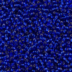 50g Toho Round Seed Bead 8/0 Silver Lined Cobalt (28)