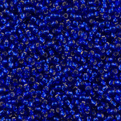 Toho Round Seed Bead 8/0 Silver Lined Cobalt 2.5-inch tube (28)