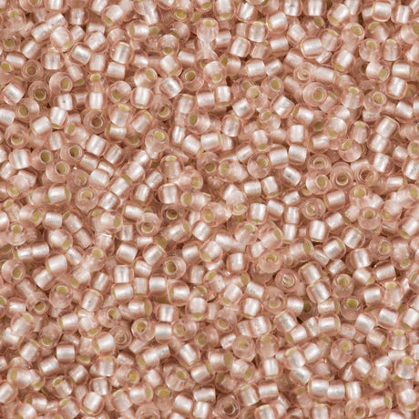 50g toho Round Seed Bead 8/0 Silver Lined Transparent Matte Champagne (31F)