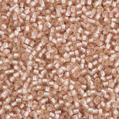 50g Toho Round Seed Bead 8/0 Silver Lined Transparent Matte Champagne (31F)