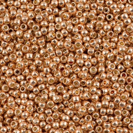 Toho Round Seed Bead 15/0 Permanent Finish Galvanized Rose Gold 2.5-inch Tube (551PF)