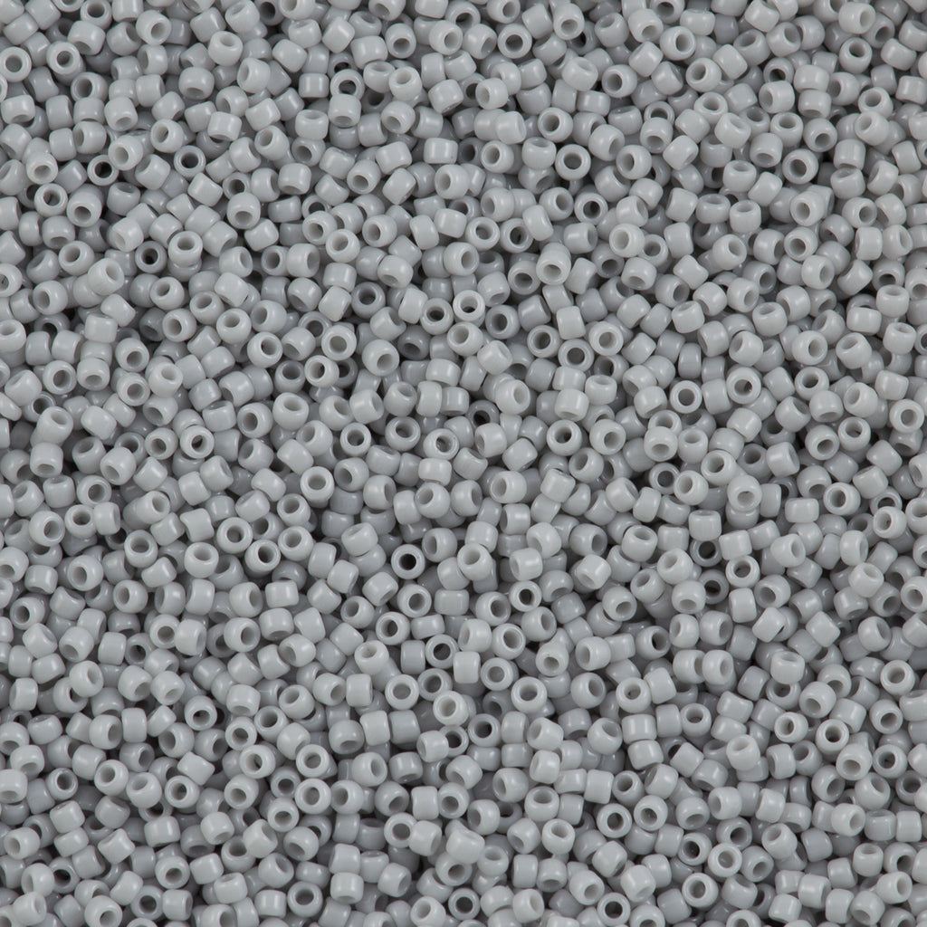 Toho Round Seed Bead 11/0 Opaque Gray 2.5-inch Tube (53)